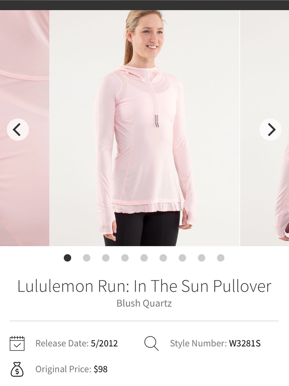 lululemon athletica Lightweight Hooded Pullover — Blush Pink